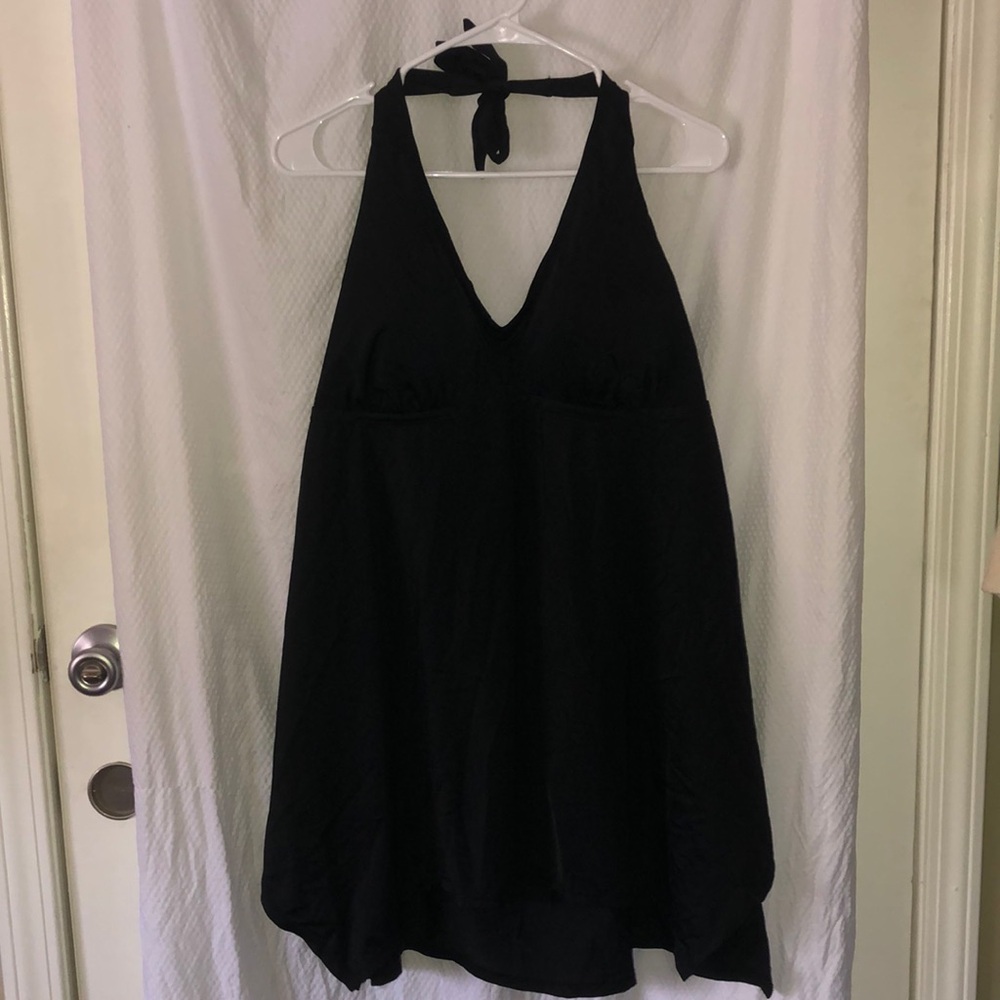 TWO size 24 All Black Swim Dresses (no bottoms) Perfect for Summer Swims 2025